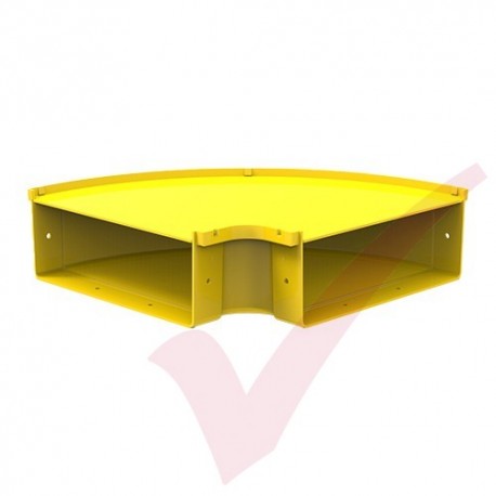 HellermannTyton GigaDuct 300mm 90° Horizontal Elbow With Cover