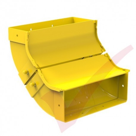 HellermannTyton GigaDuct 300mm 90° Vertical Up Inside Elbow With Cove