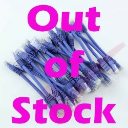 24 Pack of 20cm (8-inch) in Blue - Cat6 High Grade 250MHz 24AWG LSZH Patch Cables for 2U Patching