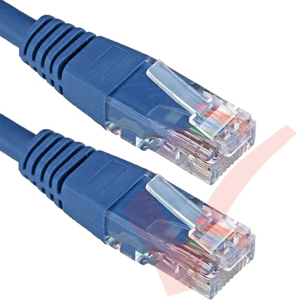 Cat5e Patch Cables RJ45 UTP High Grade PVC Flush Booted Blue
