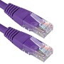 Cat5e Patch Cables RJ45 UTP High Grade PVC Flush Booted Purple