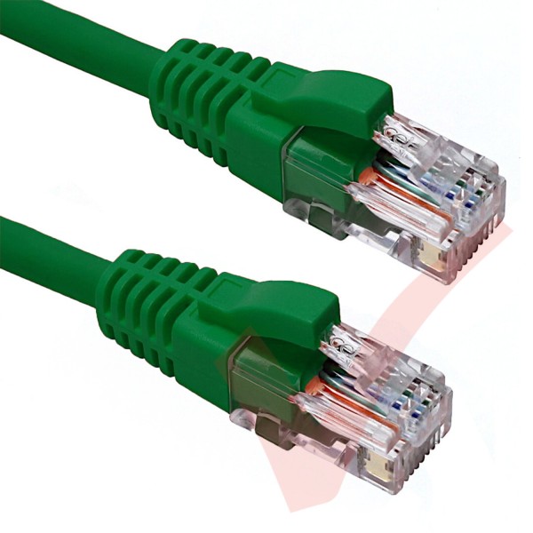 Excel Cat5e Patch Cables RJ45 UTP LSZH Snagless Booted Green