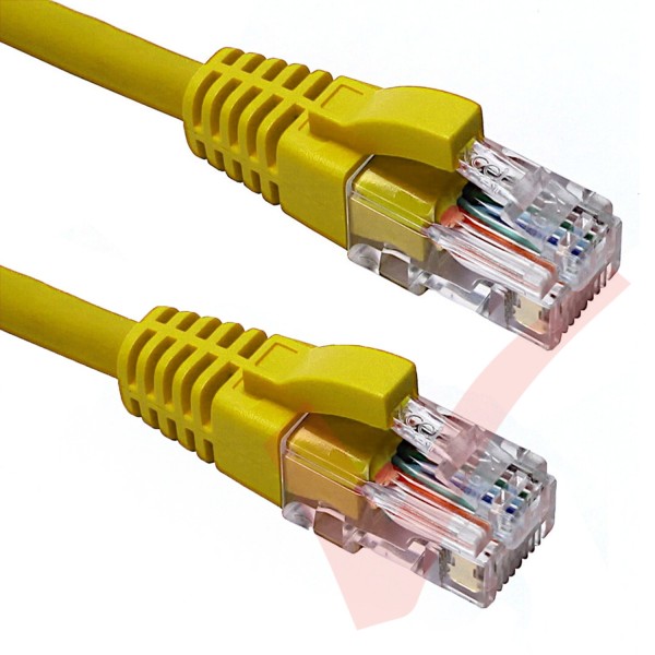 Excel Cat5e Patch Cables RJ45 UTP LSZH Snagless Booted Yellow