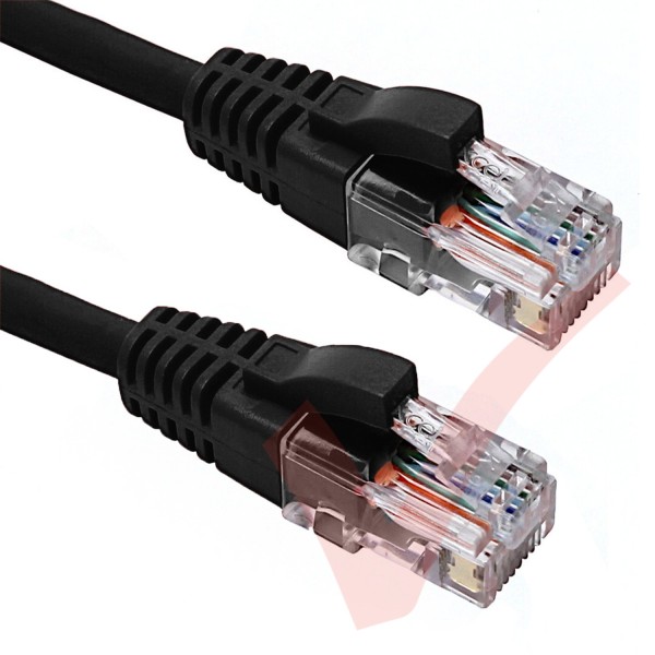 Excel Cat5e Patch Cables RJ45 UTP LSZH Snagless Booted Black