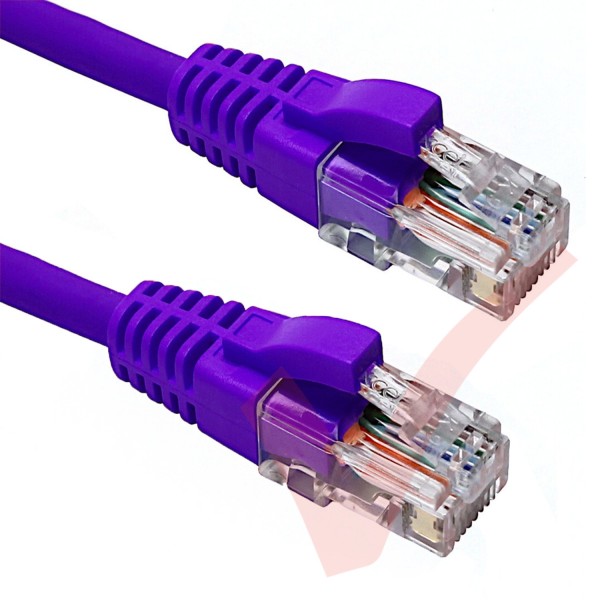 Excel Cat5e Patch Cables RJ45 UTP LSZH Snagless Booted Purple