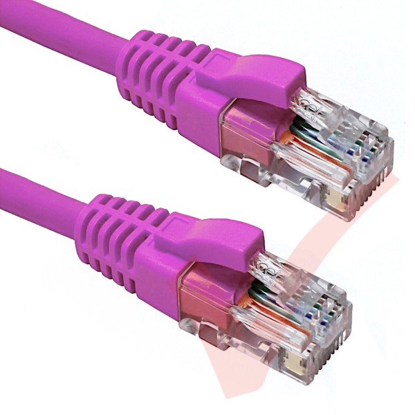 Excel Cat5e Patch Cables RJ45 UTP LSZH Snagless Booted Pink