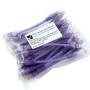 Short Purple 15cm Cat5e LSZH Patch Cables for 1U Patching 24Pk