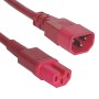 C14 to C15 HOT Condition Power Extension Cables Red