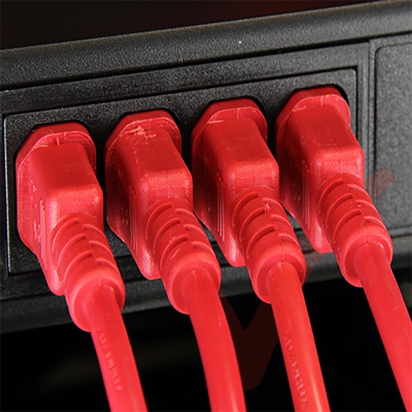 C14 to C15 HOT Condition Power Extension Cables Red