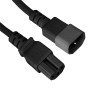 C14 to C15 HOT Condition Power Extension Cables Black