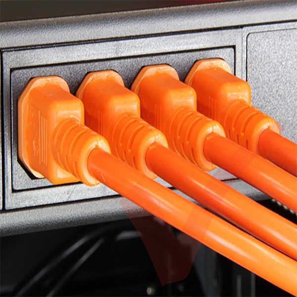 C14 to C15 HOT Condition Power Extension Cables Orange