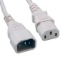 C13 to C14 High Grade H05VV-F Power Cable White
