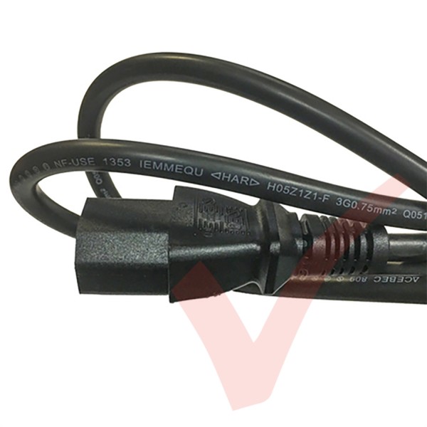 C13 to C14 LSZH H05Z1Z1-F Power Cables Black