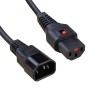 C13 Locking to C14 Power Cable Black
