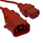 C13 to C14 'P-Lock' Power Cable Red
