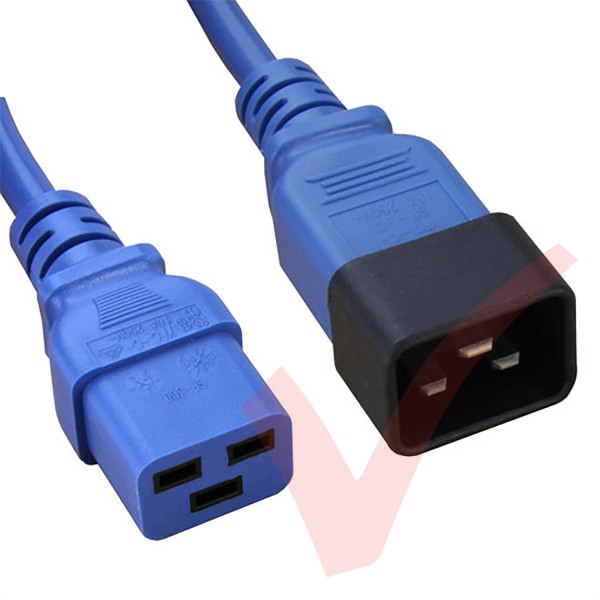 C19 to C20 High Grade H05VV-F 16A Power Cables Blue