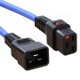 C19 Locking to C20 High Grade H05VV-F 16A Power Cables Blue