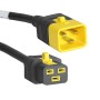 C19 to C20 'V-Lock' Power Cable Black
