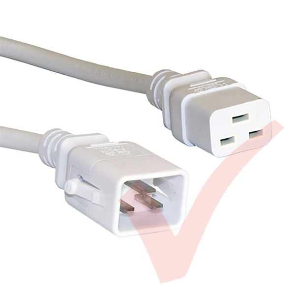 C19 to C20 'P-Lock' Power Cable White