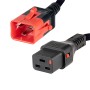 Dual Locking C19 to C20 16A Power Cables Black