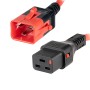 Dual Locking C19 to C20 16A Power Cables Red