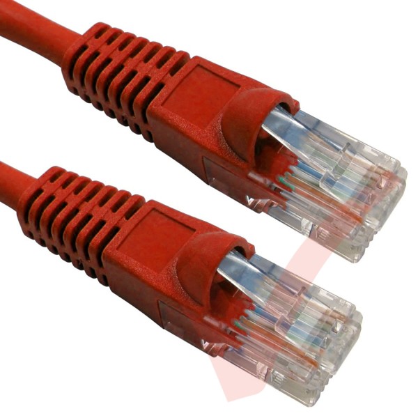 Cat5e Patch Cables Premium RJ45 UTP LSZH Bubble Booted Red