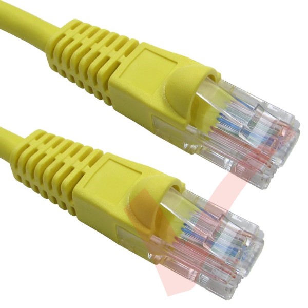 Cat5e Patch Cables Premium RJ45 UTP LSZH Bubble Booted Yellow