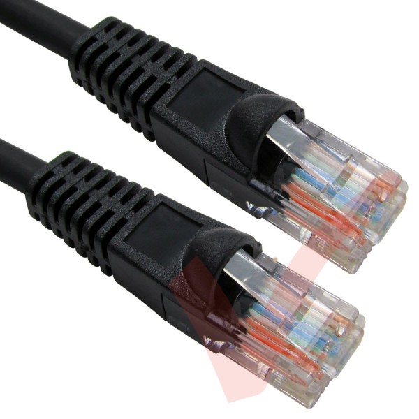 Cat5e Patch Cables Premium RJ45 UTP LSZH Bubble Booted Black
