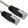 Cat5e Patch Cables Crossover RJ45 UTP PVC Black Booted Grey