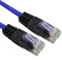 Cat5e Patch Cables Crossover RJ45 UTP PVC Black Booted Blue