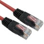 Cat5e Patch Cables Crossover RJ45 UTP PVC Black Booted Red