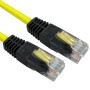 Cat5e Patch Cables Crossover RJ45 UTP PVC Black Booted Yellow