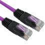 Cat5e Patch Cables Crossover RJ45 UTP PVC Black Booted Purple