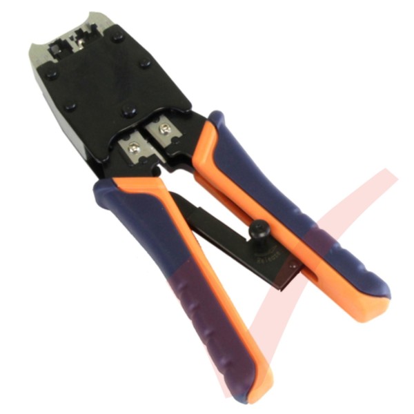 RJ45/RJ11 Ratchet Modular Crimping Tool