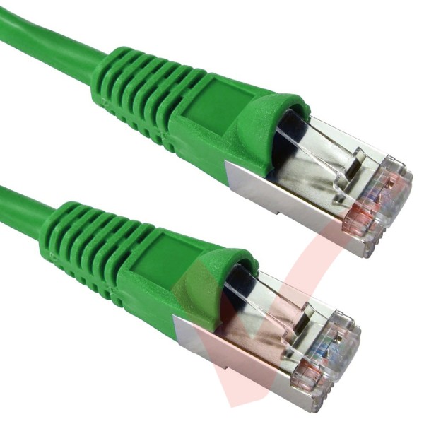 Cat5e Patch Cables Enhanced RJ45 F/UTP PVC Bubble Booted Green