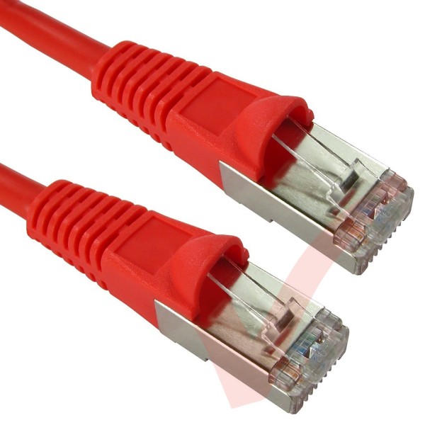 Cat5e Patch Cables Enhanced RJ45 FTP PVC Bubble Booted Red