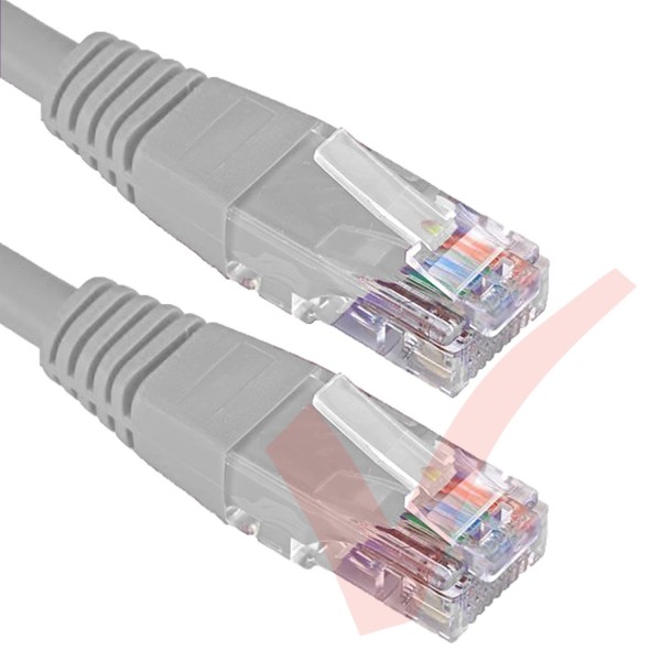 Cat5e Patch Cables Enhanced RJ45 UTP PVC Flush Booted Grey