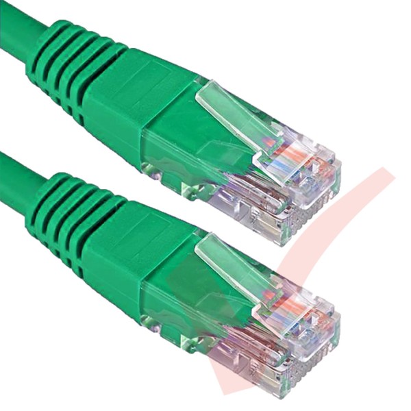 Cat5e Patch Cables Enhanced RJ45 UTP PVC Flush Booted Green
