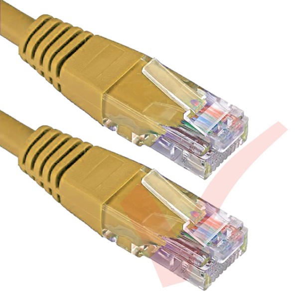 Cat5e Patch Cables Enhanced RJ45 UTP PVC Flush Booted Yellow
