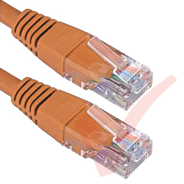 Cat5e Patch Cables Enhanced RJ45 UTP PVC Flush Booted Orange