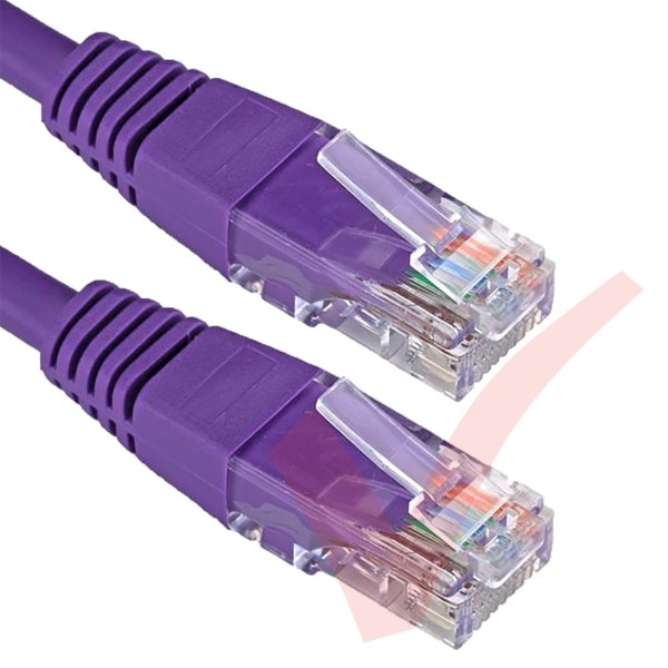 Cat5e Patch Cables Enhanced RJ45 UTP PVC Flush Booted Purple