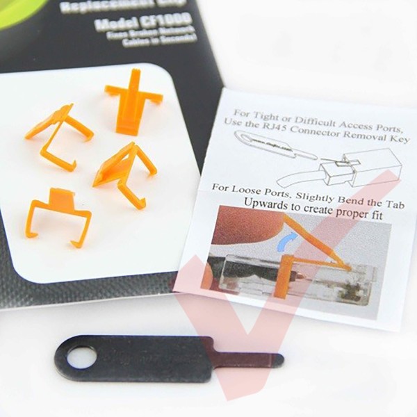 Clip Fix 25 Pack RJ45 Tab Replacement Clips CF1000