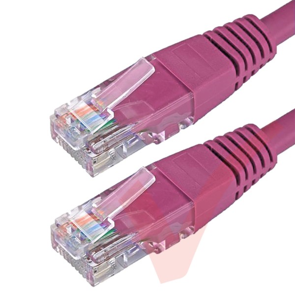 Cat6 Patch Cables RJ45 UTP High Grade PVC Flush Booted Pink