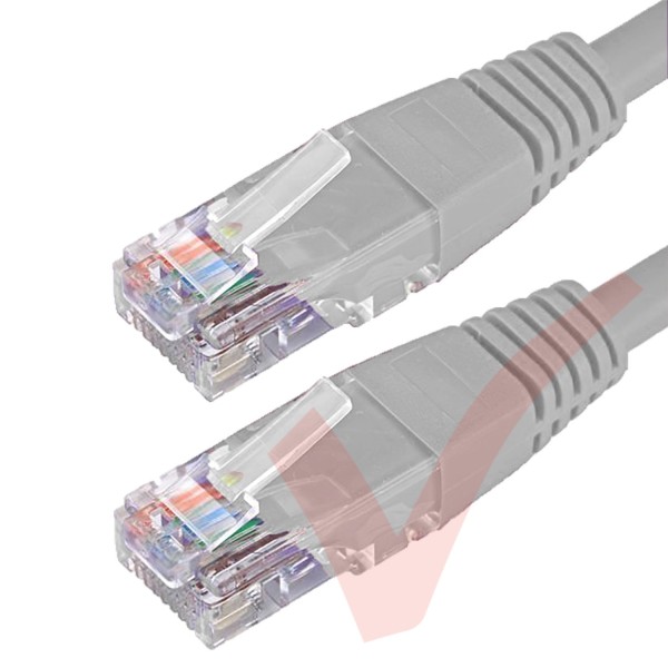 Cat6 Patch Cables RJ45 UTP High Grade PVC Flush Booted Grey