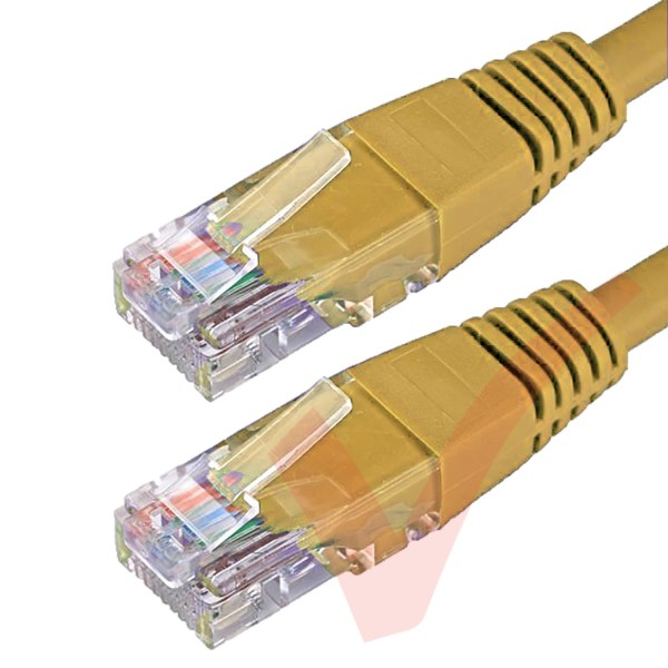 Cat6 Patch Cables RJ45 UTP High Grade PVC Flush Booted Yellow