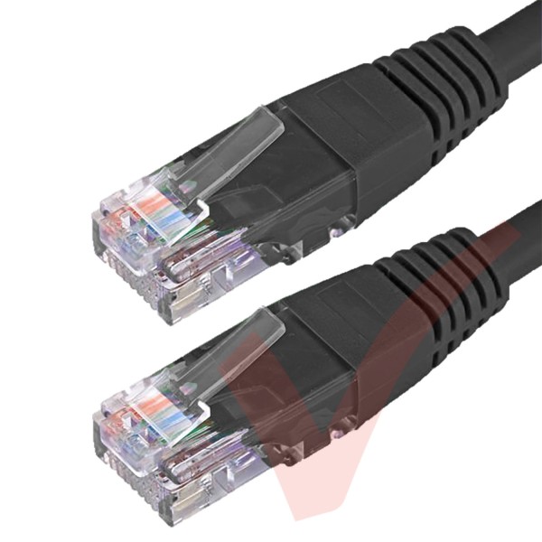 Cat6 Patch Cables RJ45 UTP High Grade PVC Flush Booted Black