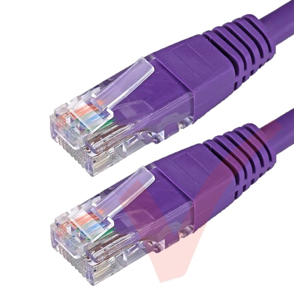 Cat6 Patch Cables RJ45 UTP High Grade PVC Flush Booted Purple