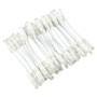 24 Pack of 15cm (6-inch) in White - Cat6 High Grade 250MHz 24AWG LSZH Patch Lead for 1U Patching