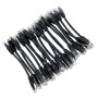 24 Pack of 20cm (8-inch) in Black - Cat6 High Grade 250MHz 24AWG LSZH Patch Lead for 2U Patching