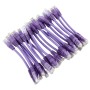 24 Pack of 20cm (8-inch) in Purple - Cat6 High Grade 250MHz 24AWG LSZH Patch Lead for 2U Patching
